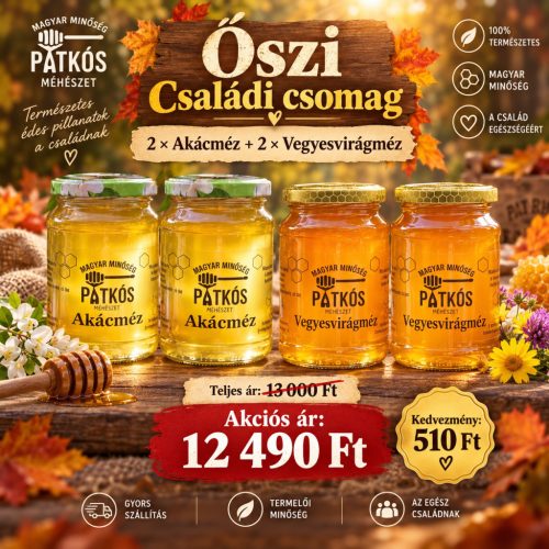 Őszi családi mézcsomag – 4 × 950 g